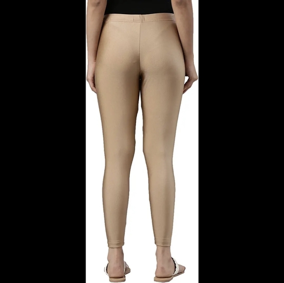 NWT Go Colors Gold Shimmer Leggings - Picture 3 of 13